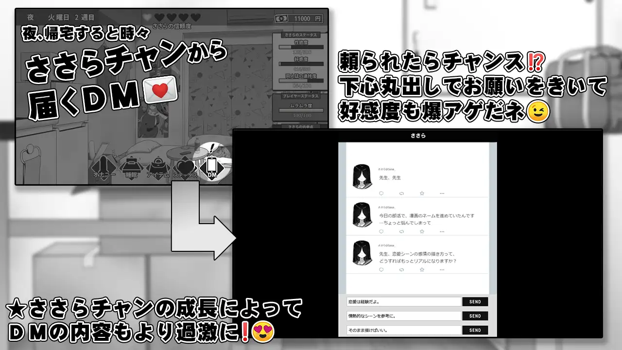 图片[1]-更新[互动SLG/抚摸触摸/动态] 漫研顾问想支持佐伯沙罗 漫研顧問は佐伯ささらを支えたい v1.04 AI汉化版 [1.10G]