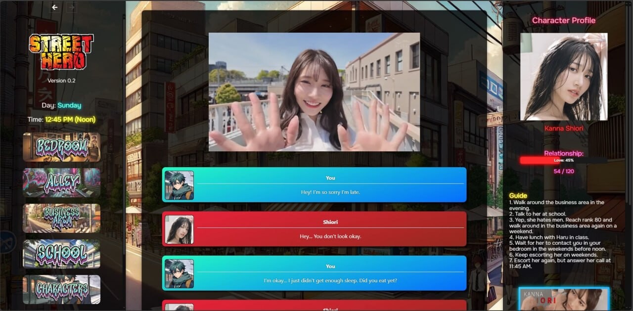 【电脑】[亚洲风HTML/真人/动态] 街头英雄 Street Hero V0.6c 浏览器转中文 [17.40G]