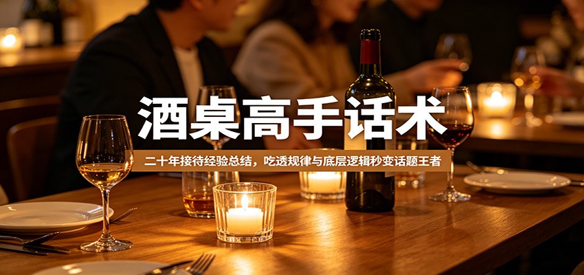 酒桌高手话术：二十年接待经验总结，吃透规律与底层逻辑秒变话题王者-空域资源网