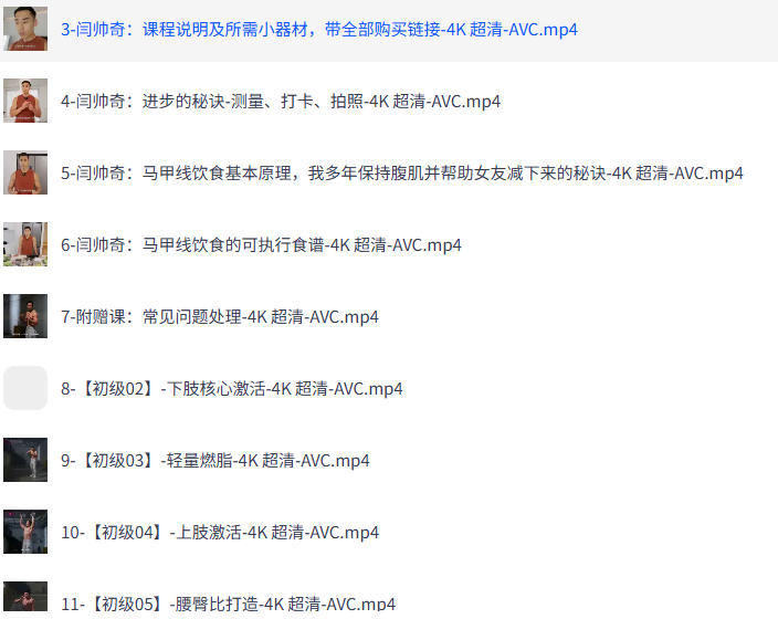 闫帅奇女性马甲线打造减脂瘦肚子方案（完结）-空域资源网