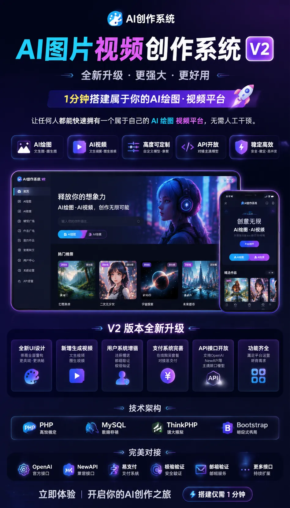 【全网首发】AI图片视频创作系统V2版本-空域资源网