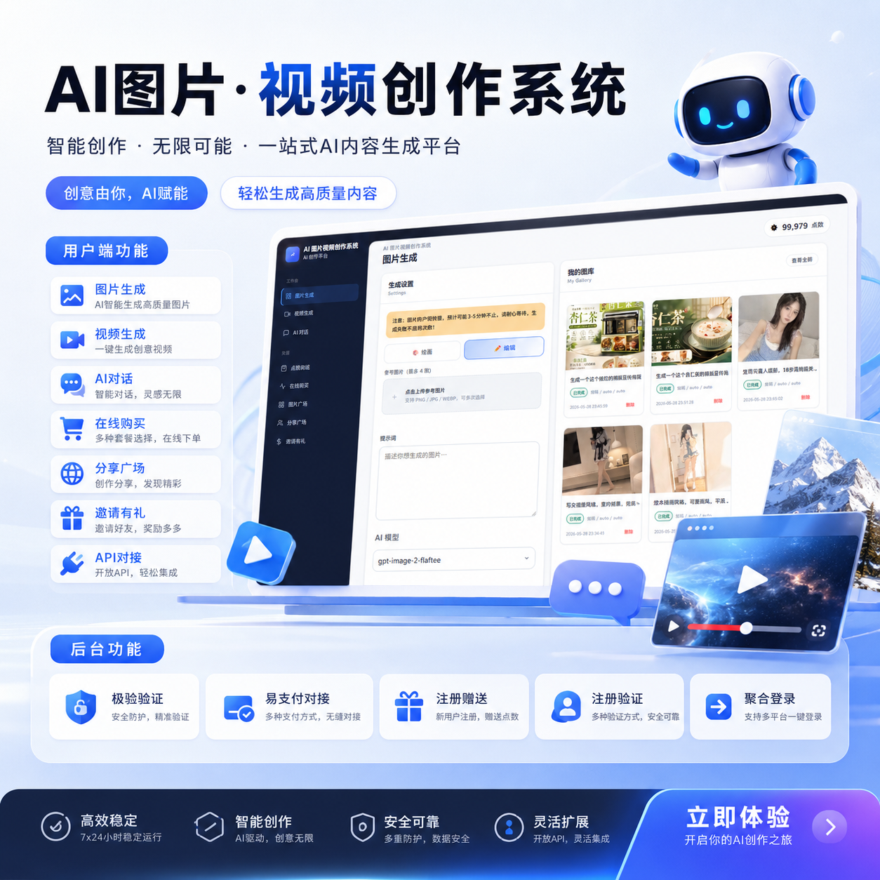 一站式AI图片视频创作系统-空域资源网
