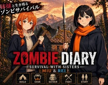 新作[日式SLG] 僵尸日记：与美羽&玲两姐妹的末日求生 Zombie Diary Survival with Sisters Miu & Rei v1.02 生肉版 [1.40G]-空域资源网