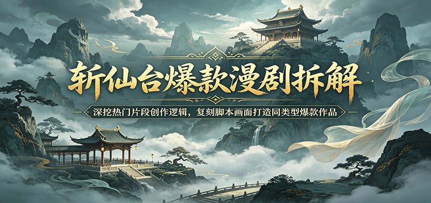 斩仙台爆款漫剧拆解：深挖热门片段创作逻辑，复刻脚本画面打造同类型爆款作品-空域资源网