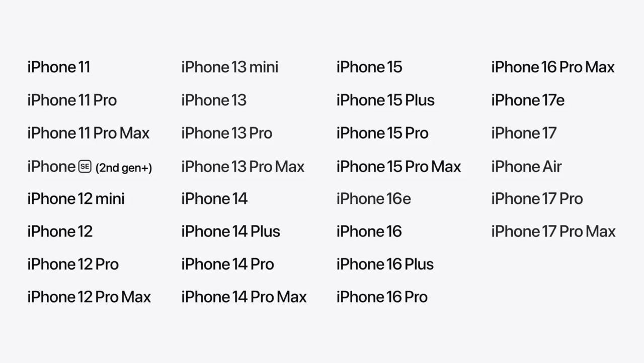 iOS 27 兼容的iPhone型号-空域资源网