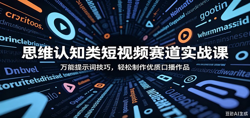 思维认知类短视频赛道实战课:万能提示词技巧,轻松制作优质口播作品-空域资源网