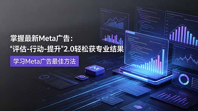 掌握最新的Meta广告，通过“评估-行动-提升”2.0版本轻松获得专业级结果。学习目前学习Meta广告的最佳方法-空域资源网
