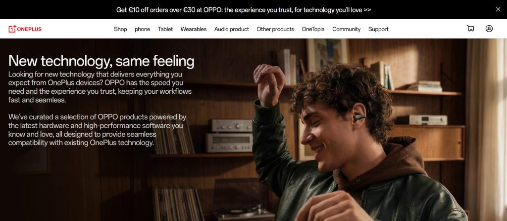 OnePlus 德法西官网挂横幅,引导用户转购 Oppo-空域资源网