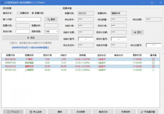 A股智能监控(适合打工人盯盘)-空域资源网