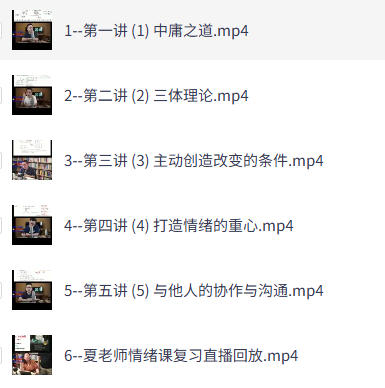 【夏鹏】情绪管理课 6讲-空域资源网