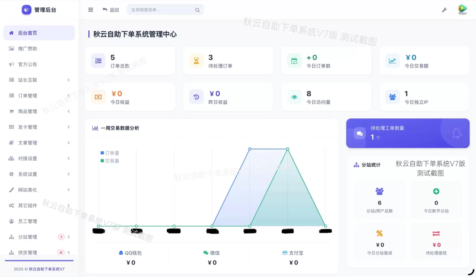 彩虹云商城二开重构美化版源码 秋云自助下单系统V7版-空域资源网