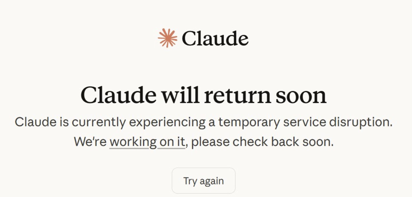 Claude 突发大规模故障，多项服务无法登录或加载