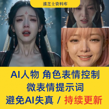 AI人物角色表情控制微表情提示词+动作链拆解合集持续更新送即梦-空域资源网